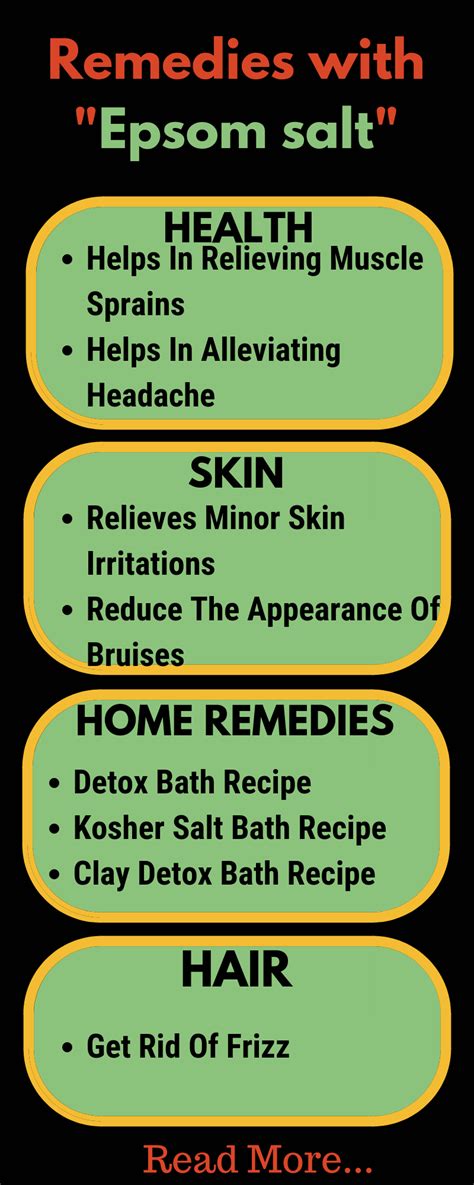 However, many people have no side effects or only have minor side effects. Epsom Salt Bath Benefits, Home Remedies, Side-Effects # ...