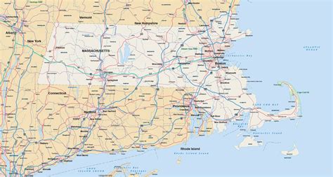 Massachusetts Map | Digital Vector | Creative Force