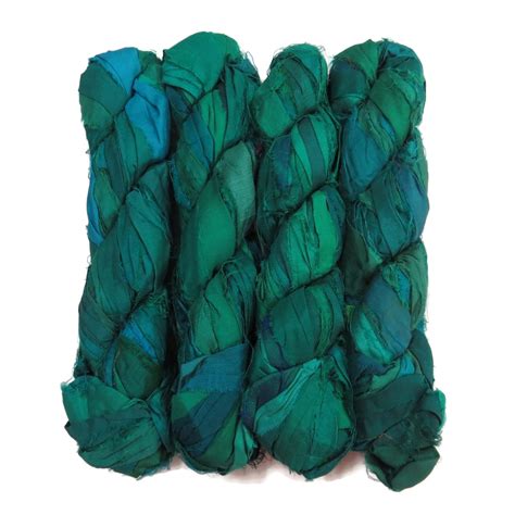 Sale Irridescent Sari Silk Ribbon Yarn 100g 50 Yards Etsy