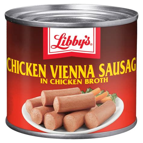 Libbys Chicken Vienna Sausage In Chicken Broth Canned Sausage 46 Oz