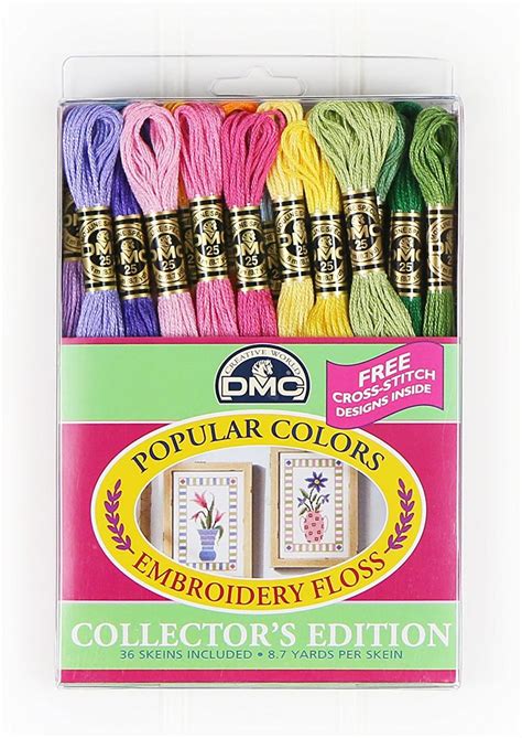 Buy Dmc 117f25 Pc36 Embroidery Popular Colors Floss Pack Assorted