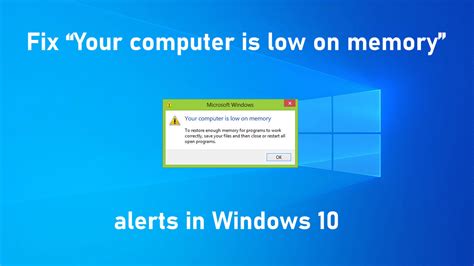 Remove “your Computer Is Low On Memory” Pop Up In Windows 1087 Myspybot