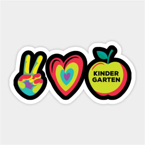 Peace Love Kindergarten Colorful Peace Love Kindergarten Peace Love