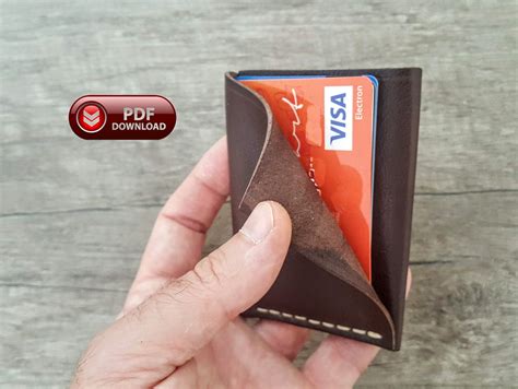Pdf Origami Leather Wallet Pattern Digital Flap Fold Wallet Etsy