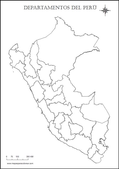 Mapas del Perú para colorear