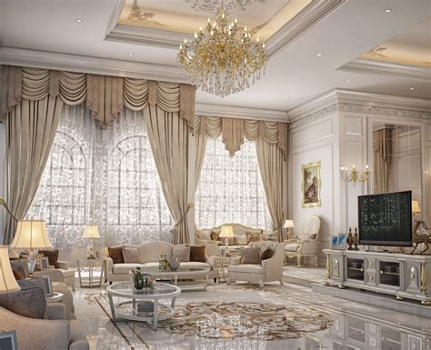 Dining And Living Room Design For A Private Palace At Doha Qatar