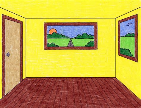 One Point Perspective Bedroom Drawing Lux Nagook