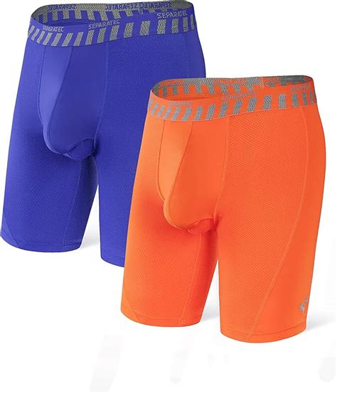 Separatec Mens Dual Pouch Sport Performance Underwear Breathable Mesh