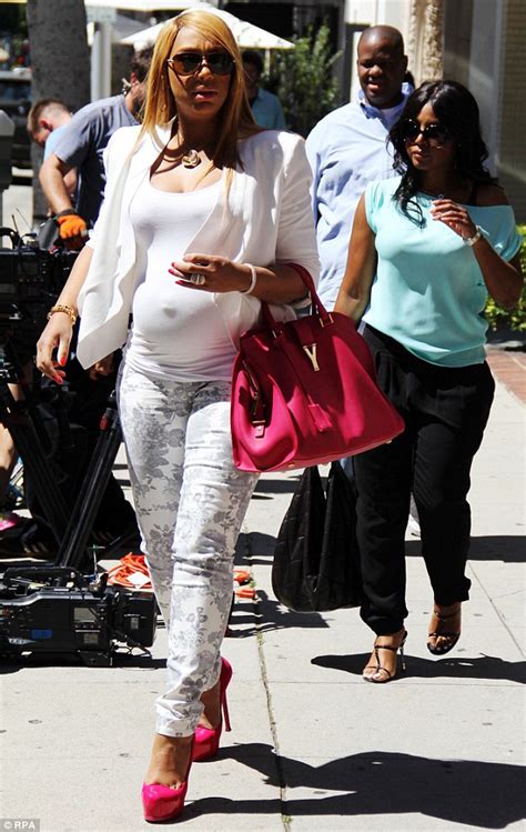 Tamar Braxton Showed Off Her Baby Bump In All White As She Stepped Out