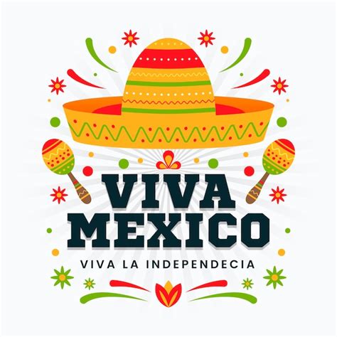 Mexico Independence Day Design Free Vector