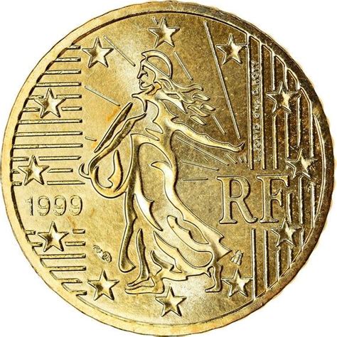 France 50 Euro Cent 1999 Ms65 70 Brass Km1287 Wertvolle