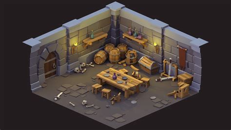 Low Poly Dungeon Asset Pack By Miguel Lobo