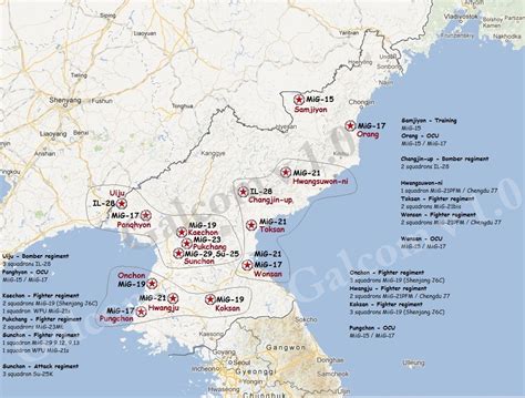 North Korea Military Bases Map