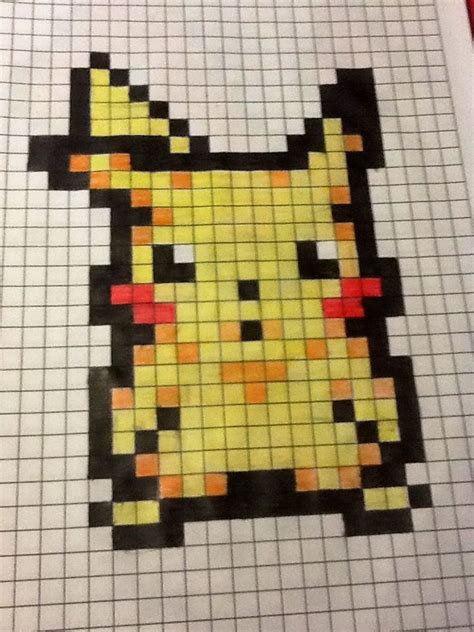 Pikachu Pixel Art By Bakagamergirl On Deviantart Pixel Art Graph