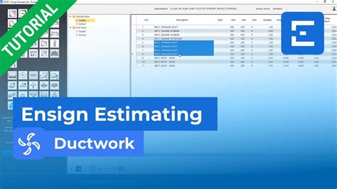 Ensign Ductwork Estimating Software Getting Started Youtube