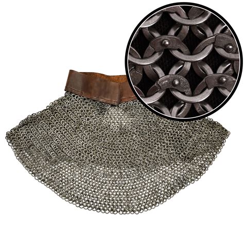 Flat Ring Medieval Chainmail Aventail Riveted And Alternating Id 9 Mm