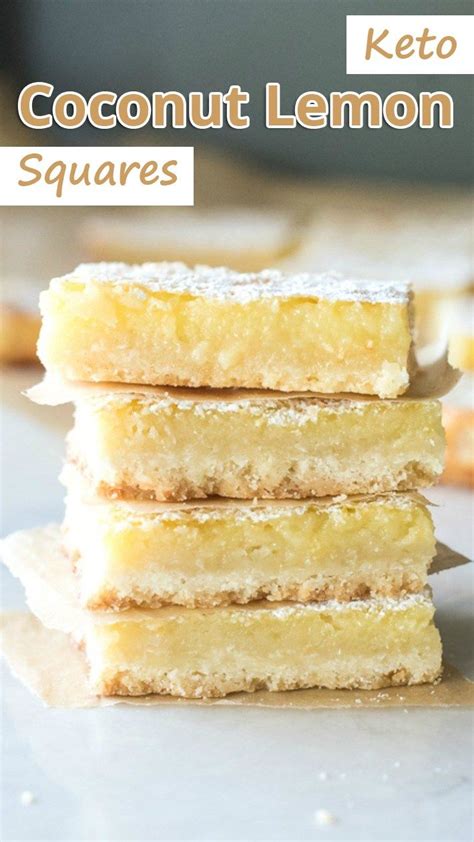 Whip 1 cup / 240ml of double cream until stiff and fold in the cold lemon curd. Keto Coconut Lemon Squares - Recommended Tips | Recipe ...