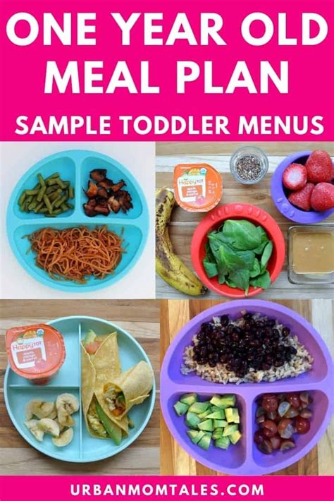 A One Year Old Meal Plan Sample Toddler Menus One Year Old Meal Plan