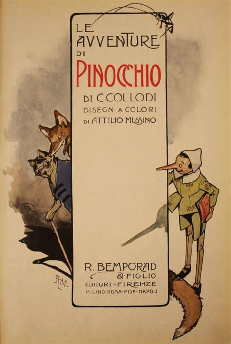 Carlo Collodi Le Avventure Di Pinocchio Bemporad 1911