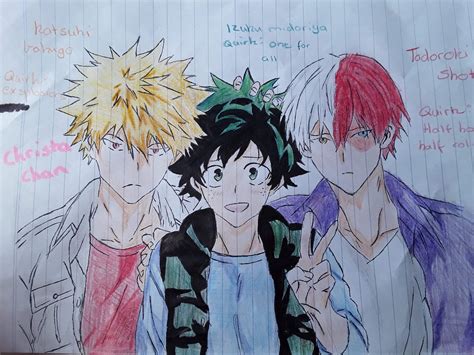 If shoto/bakugou/deku turned into girls!? Bakugou, deku, todoroki fanart | My Hero Academia Amino