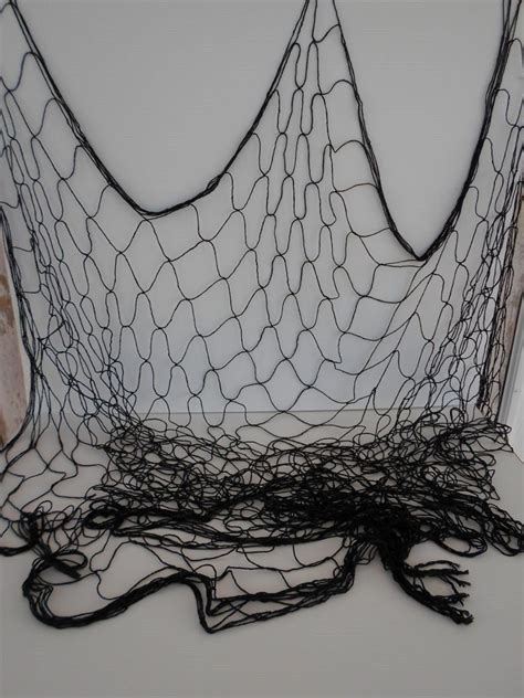 Decorative Black Fishing Net 4x12 Fish Netting Decor Nautical