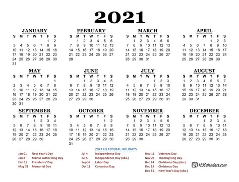 Printable Calendar Calendar Images 2021 Free Printable 2021 Calendar