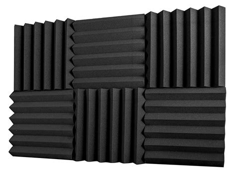 The sound permeation complies with the mass law in acoustics. A2S Protection 6 Pack Acoustic Foam Panels 2" X 12" X 12 ...