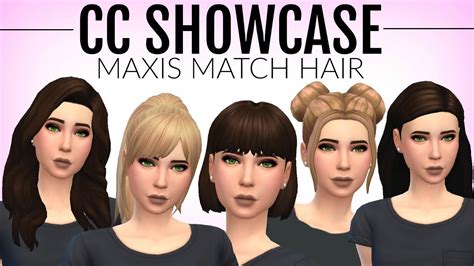 The Sims 4 Maxis Match Cc Hair Wlinks Cc Showcase Youtube