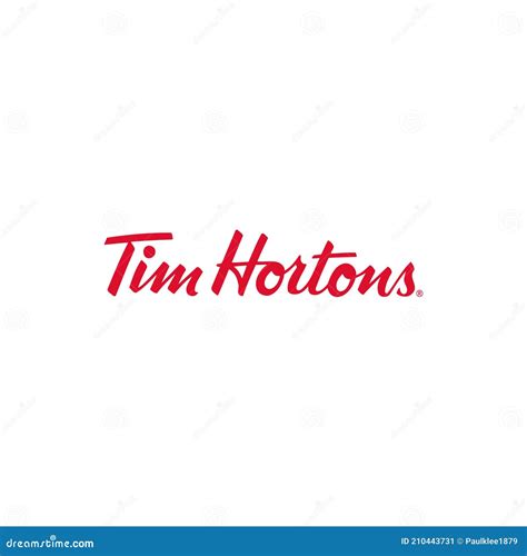Tim Hortons Logo Editorial Illustrative On White Background Editorial