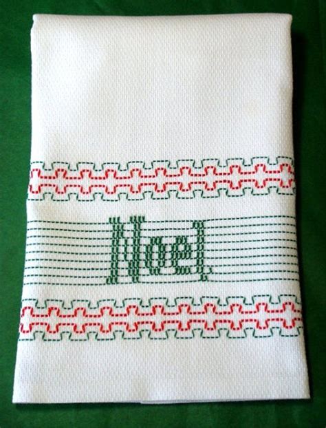 Noel Huck Embroidery Towel Kit Etsy España Vagonite Vagonite