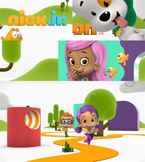 Channel Branding Bubble Guppies Nick Jr Guppy Rebranding Pikachu
