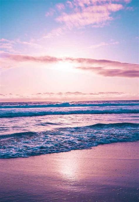 100 Beautiful Evening Sky At The Beach In Mauve Color Iphonewallpaper
