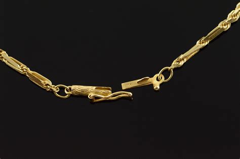Kup bar chain gold strapna ebay. 14K 7.2g Rope Bar Link Chain Yellow Gold Necklace 18.5" | Property Room