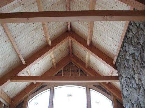 We just can't get any more direct than having vertical posts that hold up horizontal beams, all made of wood. Post & Beam plus mixed frame construction