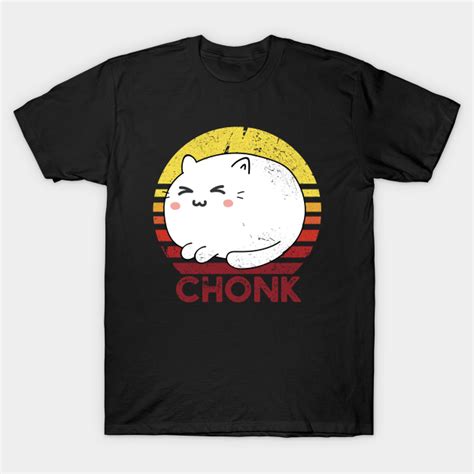 Funny Chonk Scale Cat Meme Memes Chonk Cat Vintage T Shirt