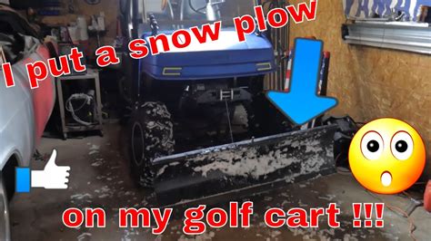 Golf Cart Plowing Snow Youtube