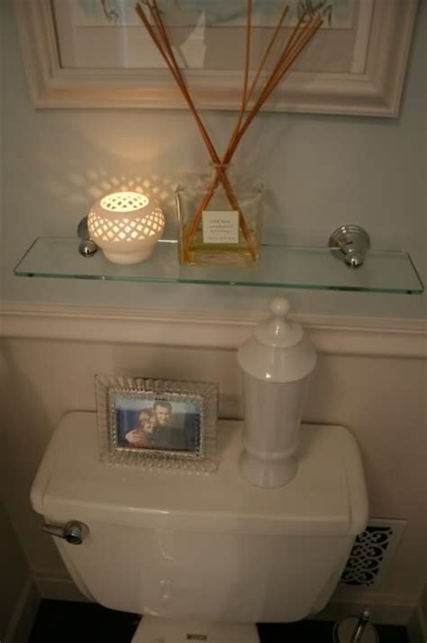 Do you assume bathroom floating shelves above toilet looks nice? glass shelf above toilet | Bathroom | Pinterest