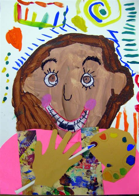 Cassie Stephens In The Art Room Kindergarten Self Portraits As Artists