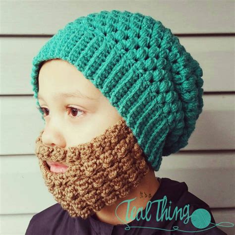 Crochet Beard Pattern With 3 Styles Included Hat Pattern Is Etsy