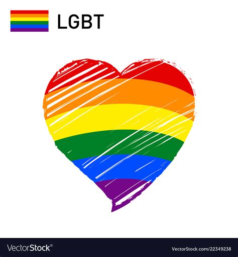 Lgbt Flag Heart Royalty Free Vector Image Vectorstock