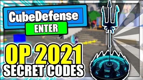 2021 All New Secret Op Codes Cube Defense Roblox Youtube