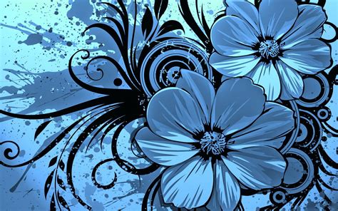 Blue Flower Wallpapers Top Free Blue Flower Backgrounds Wallpaperaccess