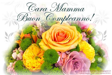 Auguri di buon compleanno vettoriale con corona di fiori. CDB Cartoline per tutti i gusti: Cartolina 💐💐 CARA MAMMA ...