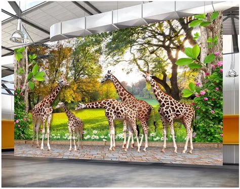 Custom Mural Photo 3d Room Wallpaper The Animal World Giraffe And