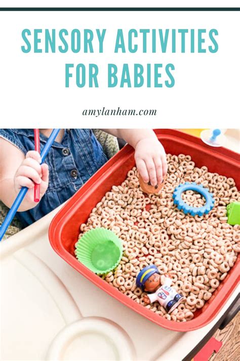 Sensory Activities For Babies Cheerio Sensory Bin Diy With Amy