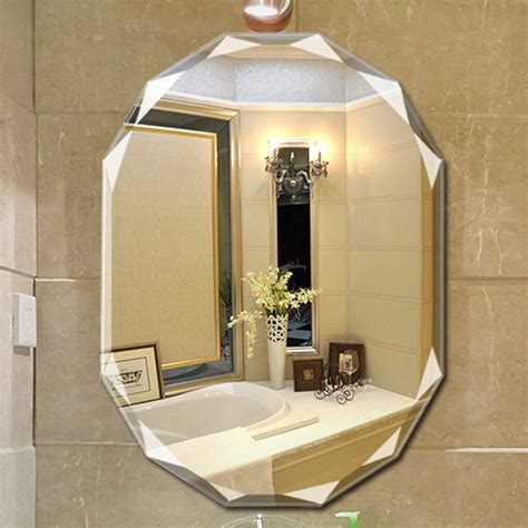 In the recent times, wall decor has become very important. Makeup mirror Wallmounted Frameless Bathroom Mirror Diamond Side Design Size : 6080cm *** Click ...