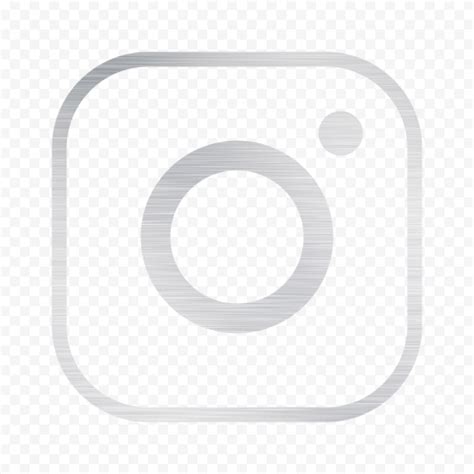 Hd Square Outline Silver Metal Brushed Instagram Logo Icon Png Citypng