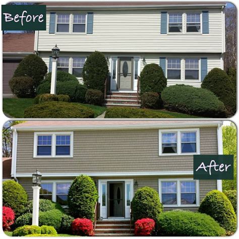 Before And After Using Certainteed Corporation Cedar Impressions Vinyl