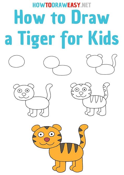 How To Draw A Tiger For Kids Artofit