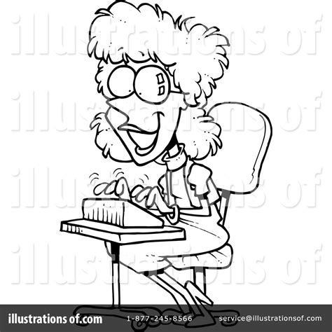Stenographer Clipart 1048583 Illustration By Toonaday